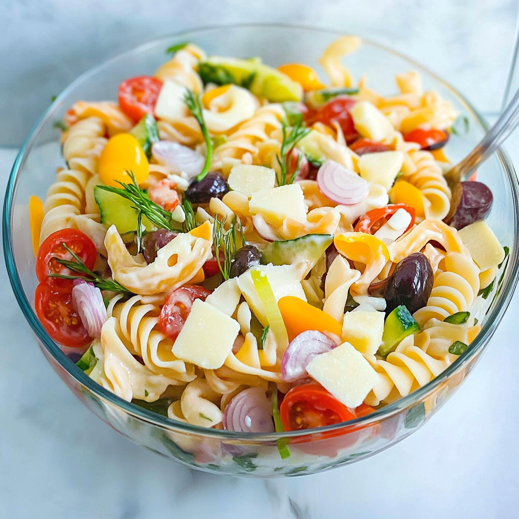Recipe preparation for Summer pasta salad