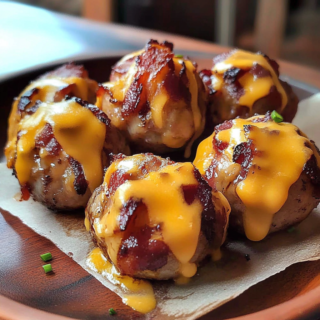 Recipe preparation for Cheddar Stuffed BBQ Bacon Bombs