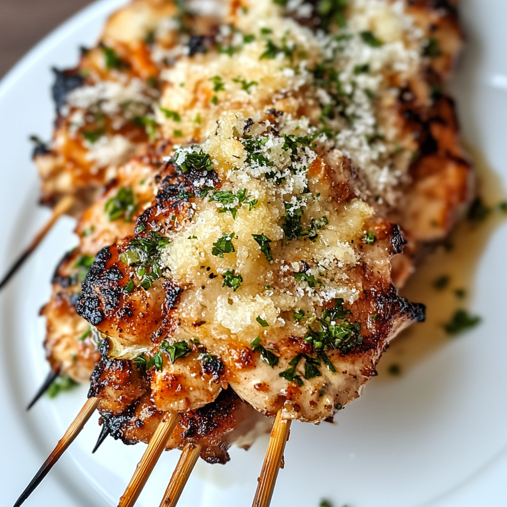 Recipe preparation for Blackstone Garlic Parmesan Chicken