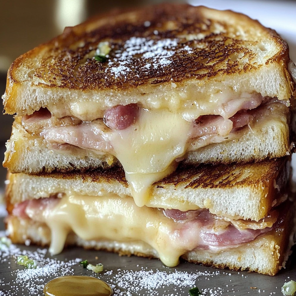 Recipe preparation for Monte Cristo Sandwich