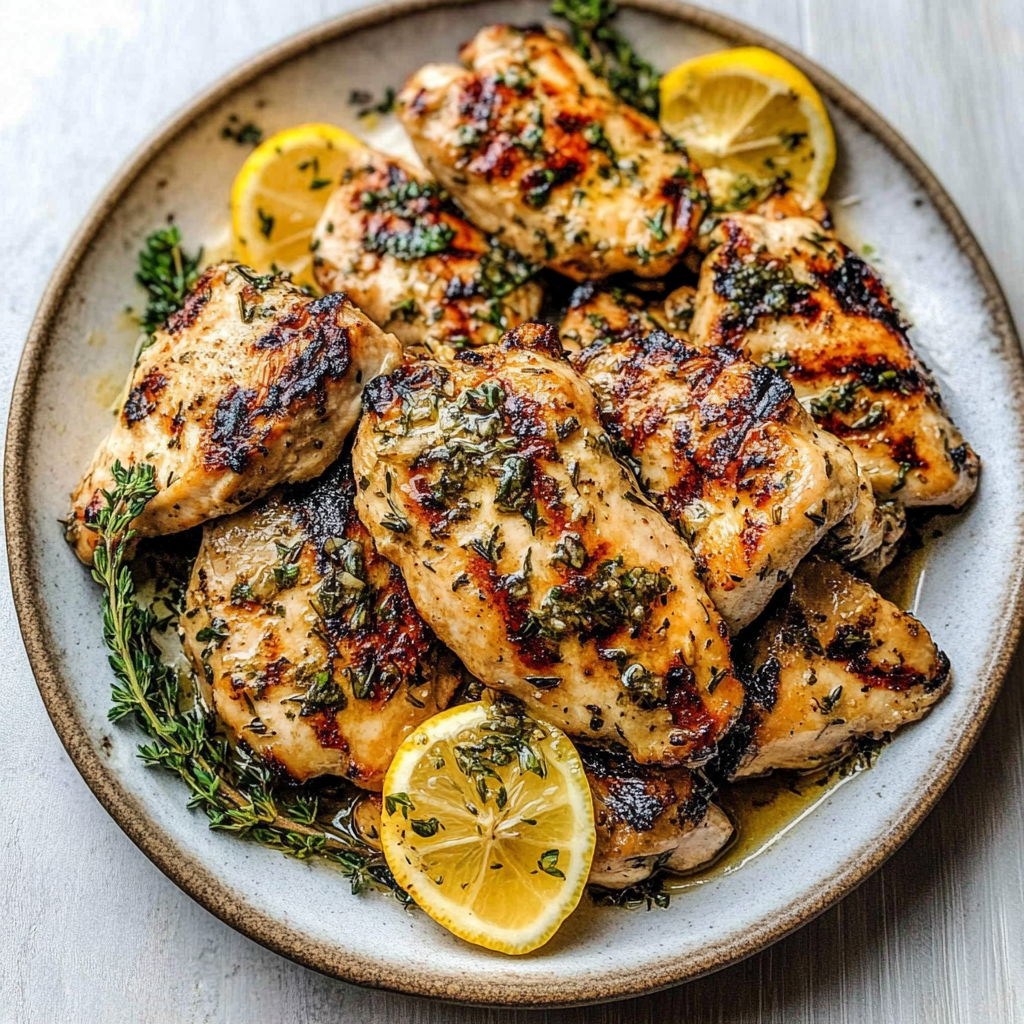 Recipe preparation for Lemon Herb Grilled Chicken