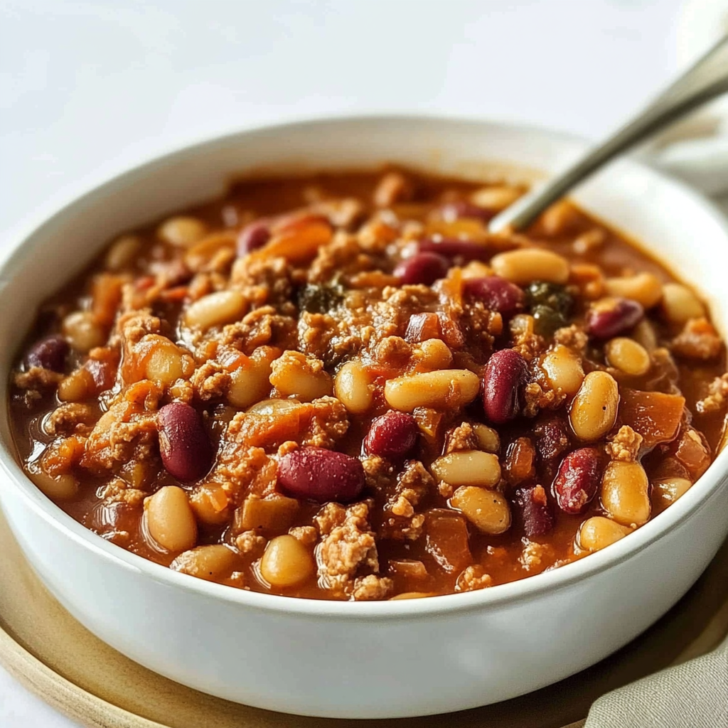 Recipe preparation for Three Bean Casserole