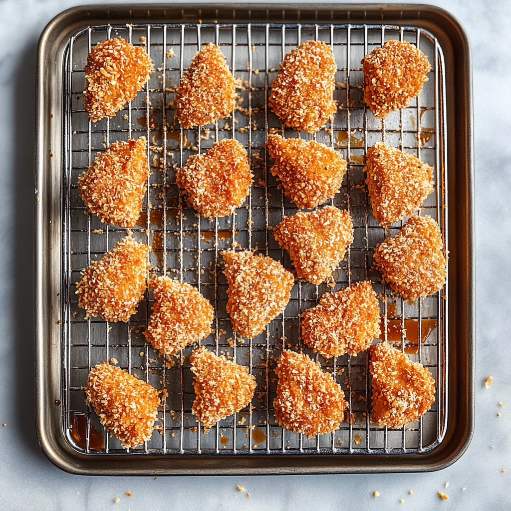 Recipe preparation for Best Baked Chicken Nuggets