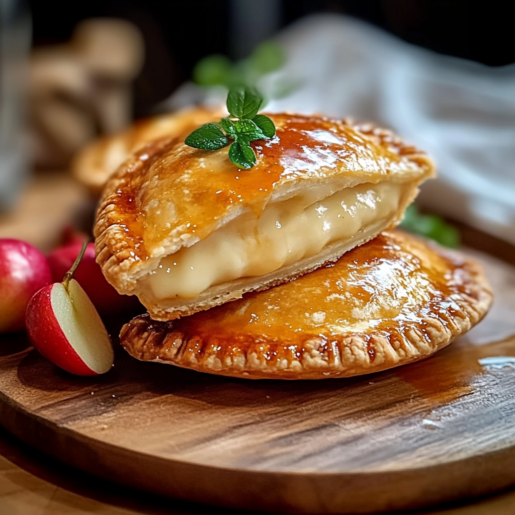 Recipe preparation for Stuffed Cheesecake Fried Apple Pies