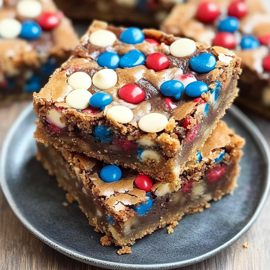 Recipe preparation for Fireworks Blondies
