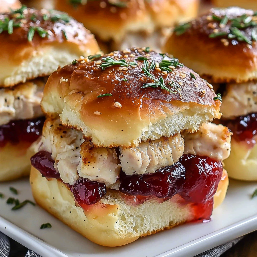 Recipe preparation for Cranberry Turkey Sliders