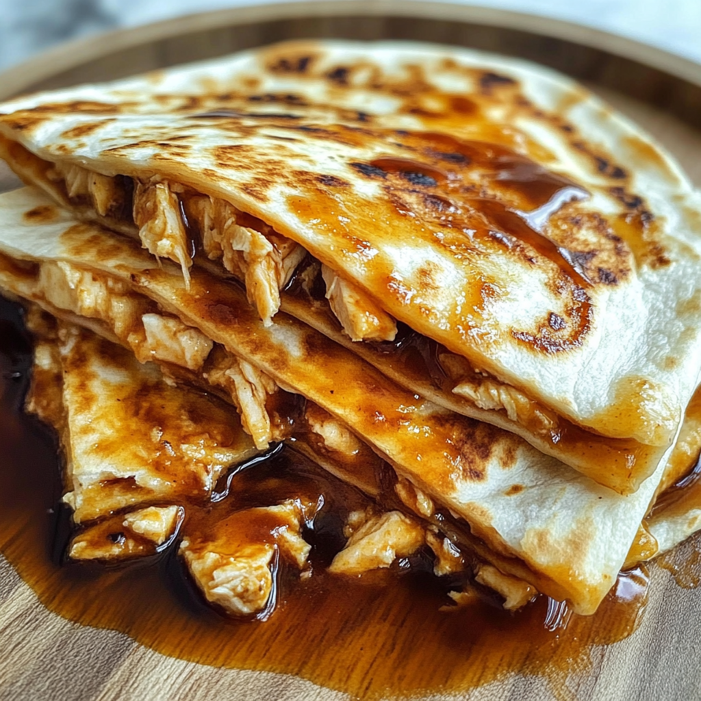 Recipe preparation for BBQ Chicken Quesadillas