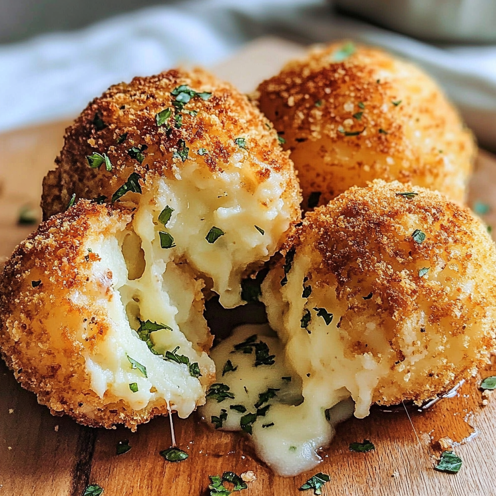 Recipe preparation for Air Fryer Cheesy Mashed Potato Balls
