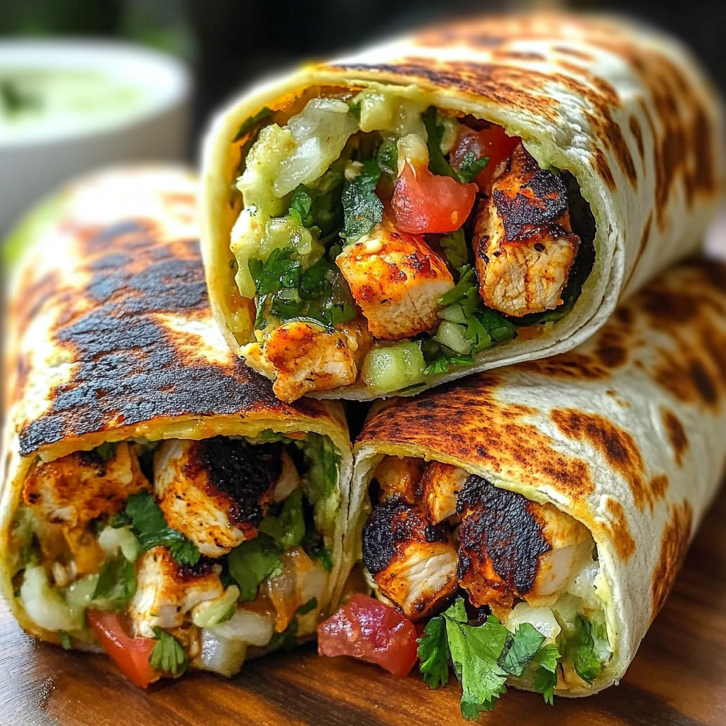 Recipe preparation for Chipotle Ranch Grilled Chicken Burrito