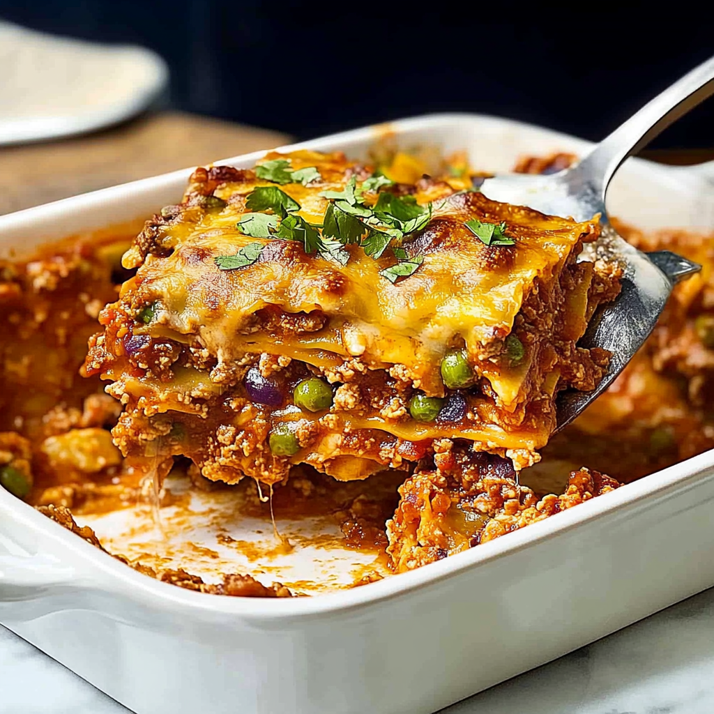 Recipe preparation for Mexican Lasagna