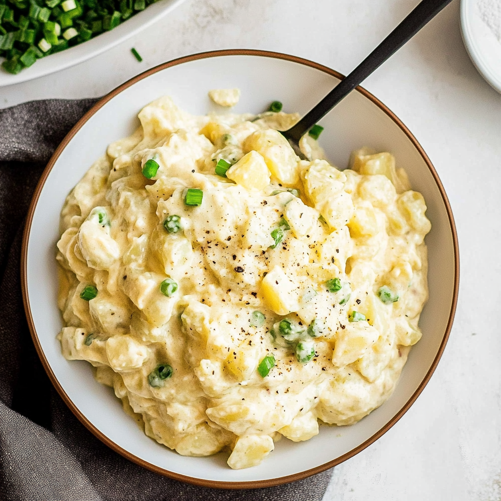 Recipe preparation for Creamy Potato Salad