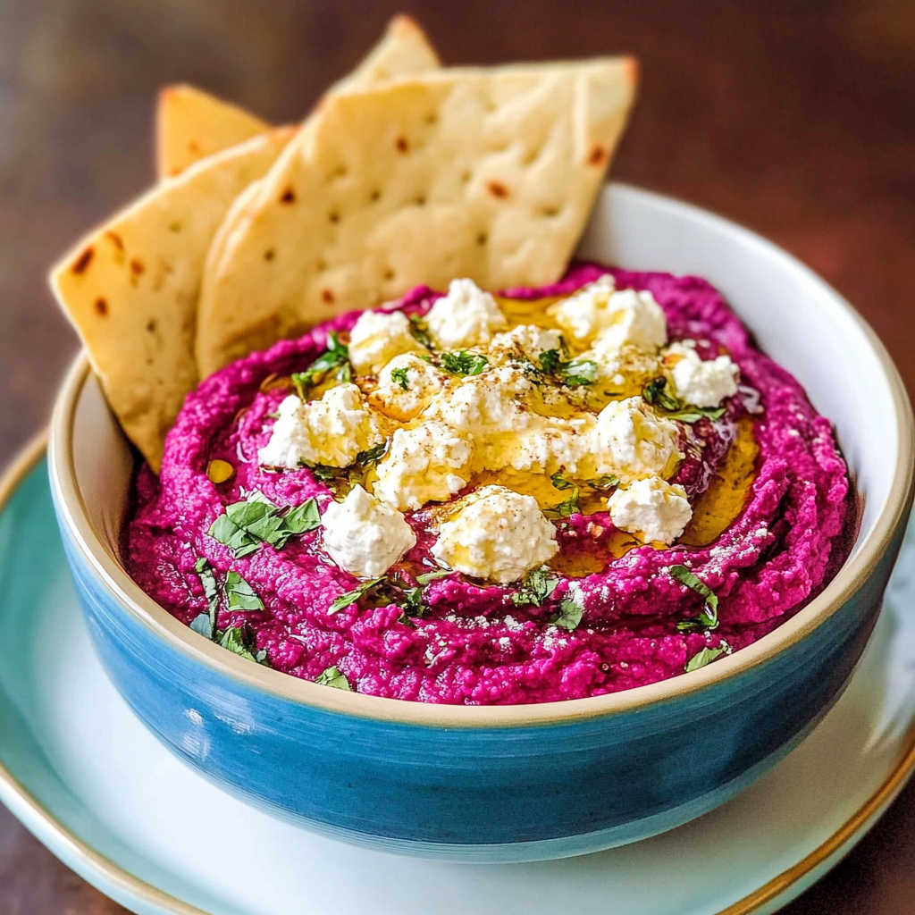 Recipe preparation for Roasted Beet Hummus