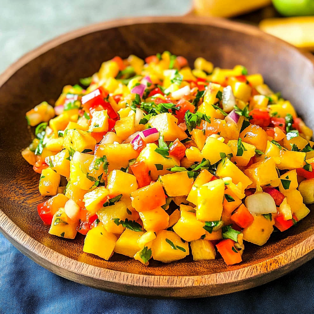 Recipe preparation for Mango Salsa