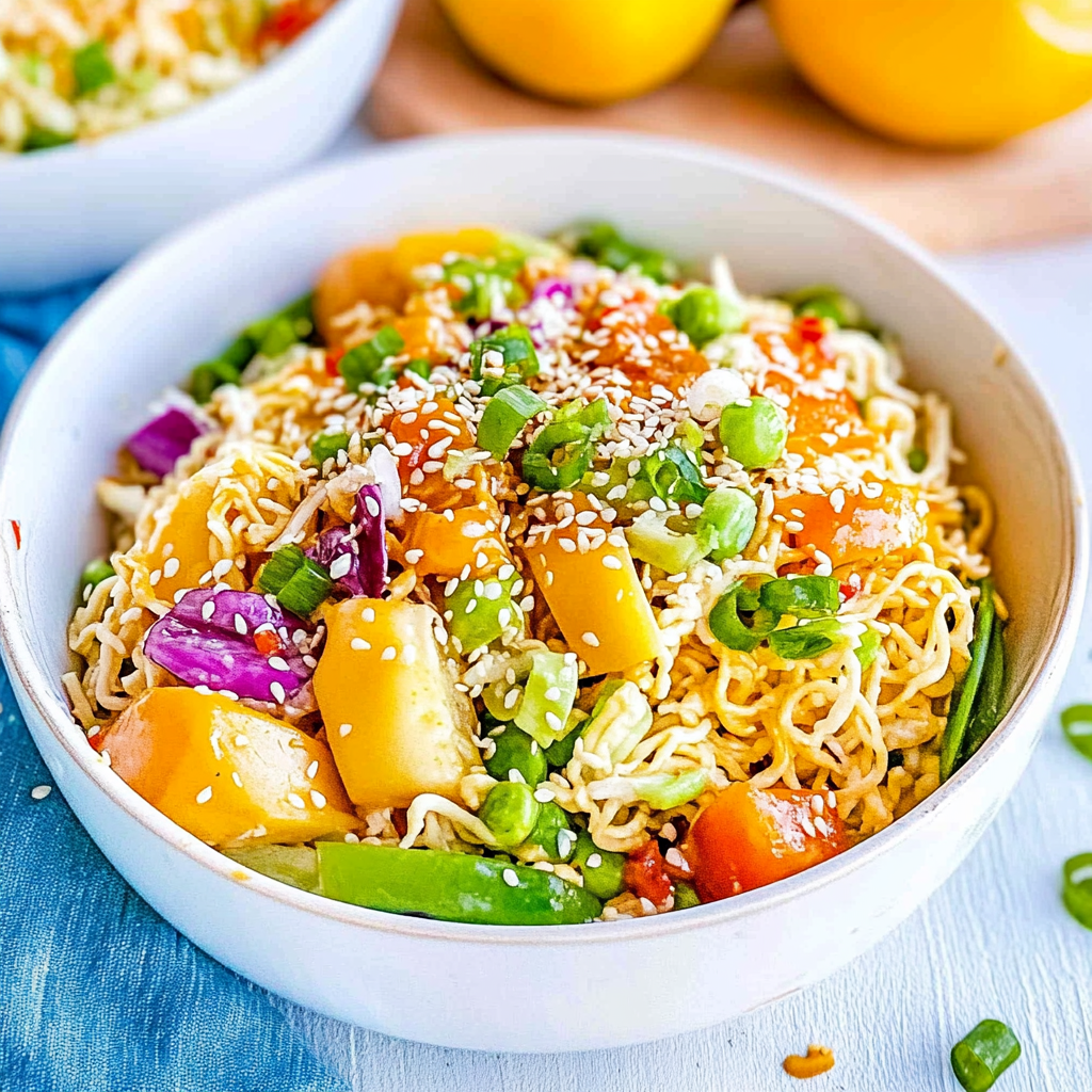 Recipe preparation for Ramen Noodle Salad