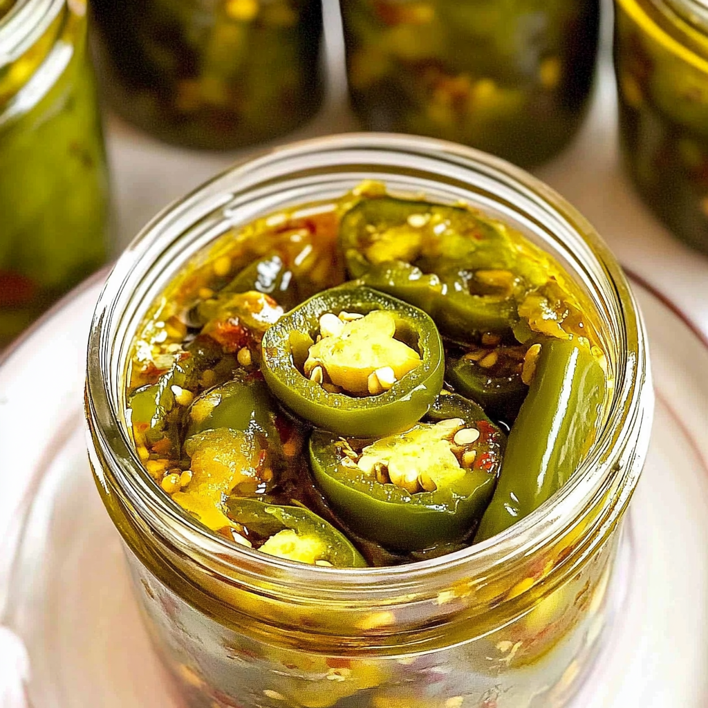 Recipe preparation for Candied Jalapenos
