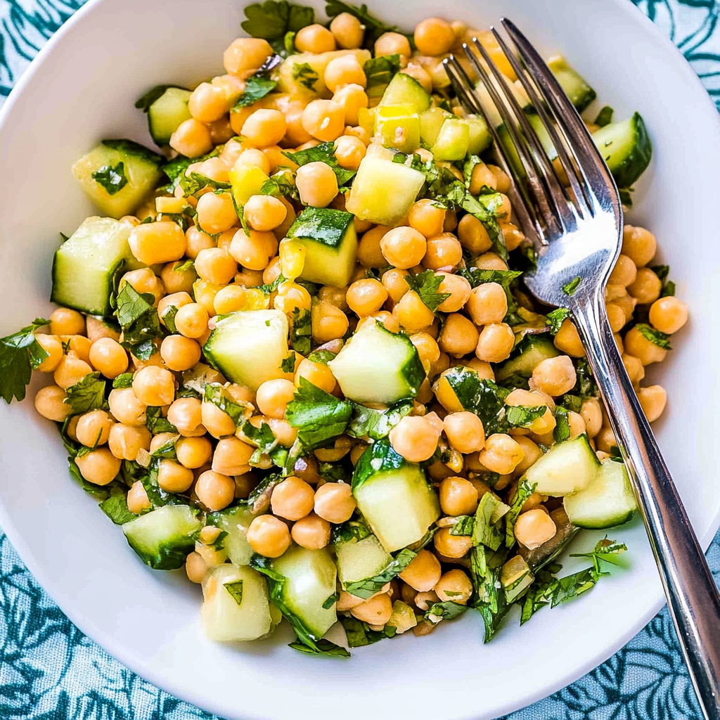Recipe preparation for Summer Corn and Chickpea Salad