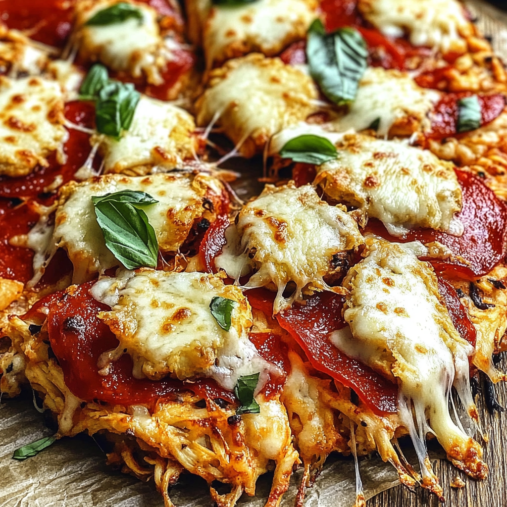 Recipe preparation for Chicken Crust Pizza