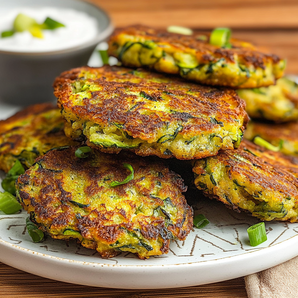 Recipe preparation for Air Fryer Zucchini Fritters
