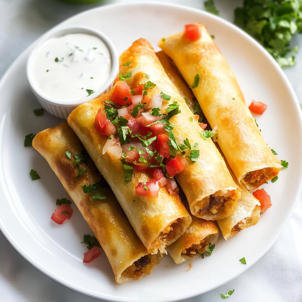 Recipe preparation for Chicken Taquitos