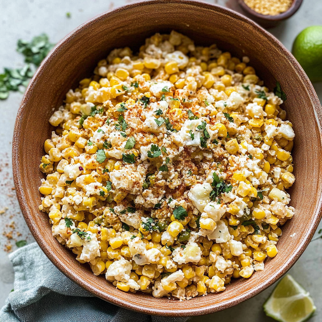 Recipe preparation for Mexican Street Corn Pasta Salad