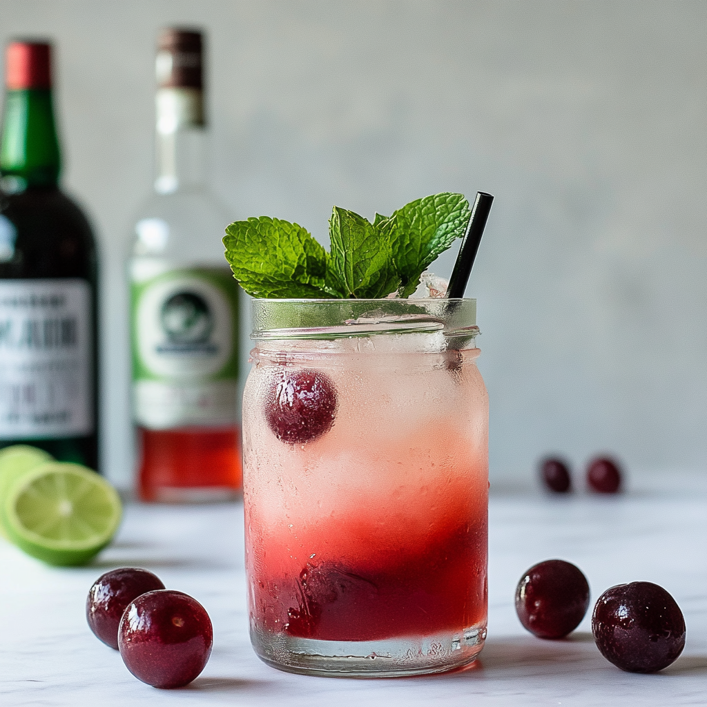 Recipe preparation for Cherry mojito recipe