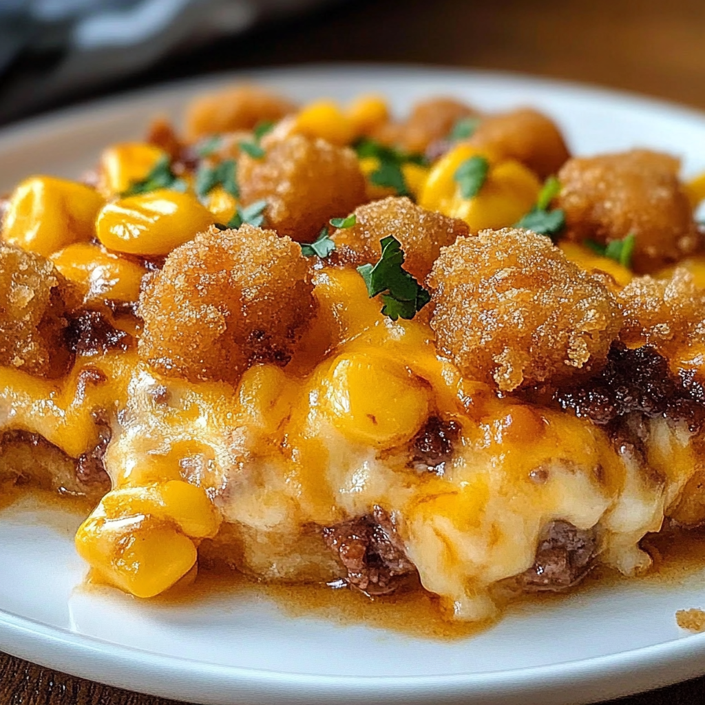 Recipe preparation for Effortless Cowboy Casserole Tots