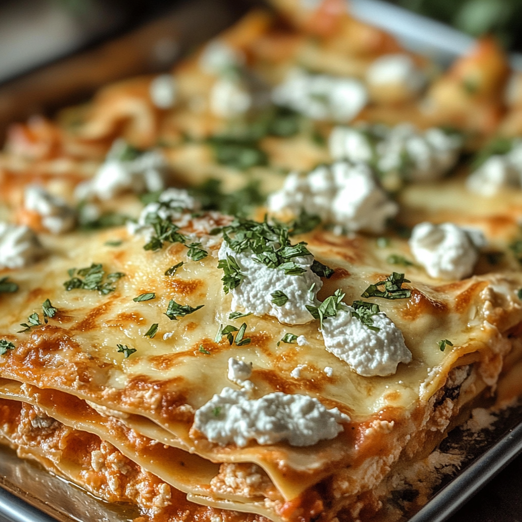 Recipe preparation for Crack Chicken Lasagna Delight