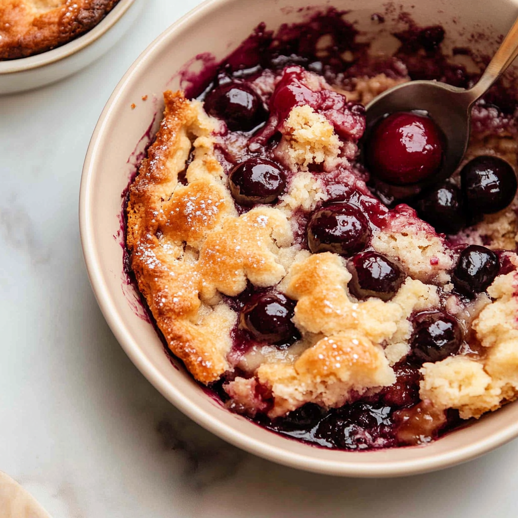 Recipe preparation for Cherry cobbler easy