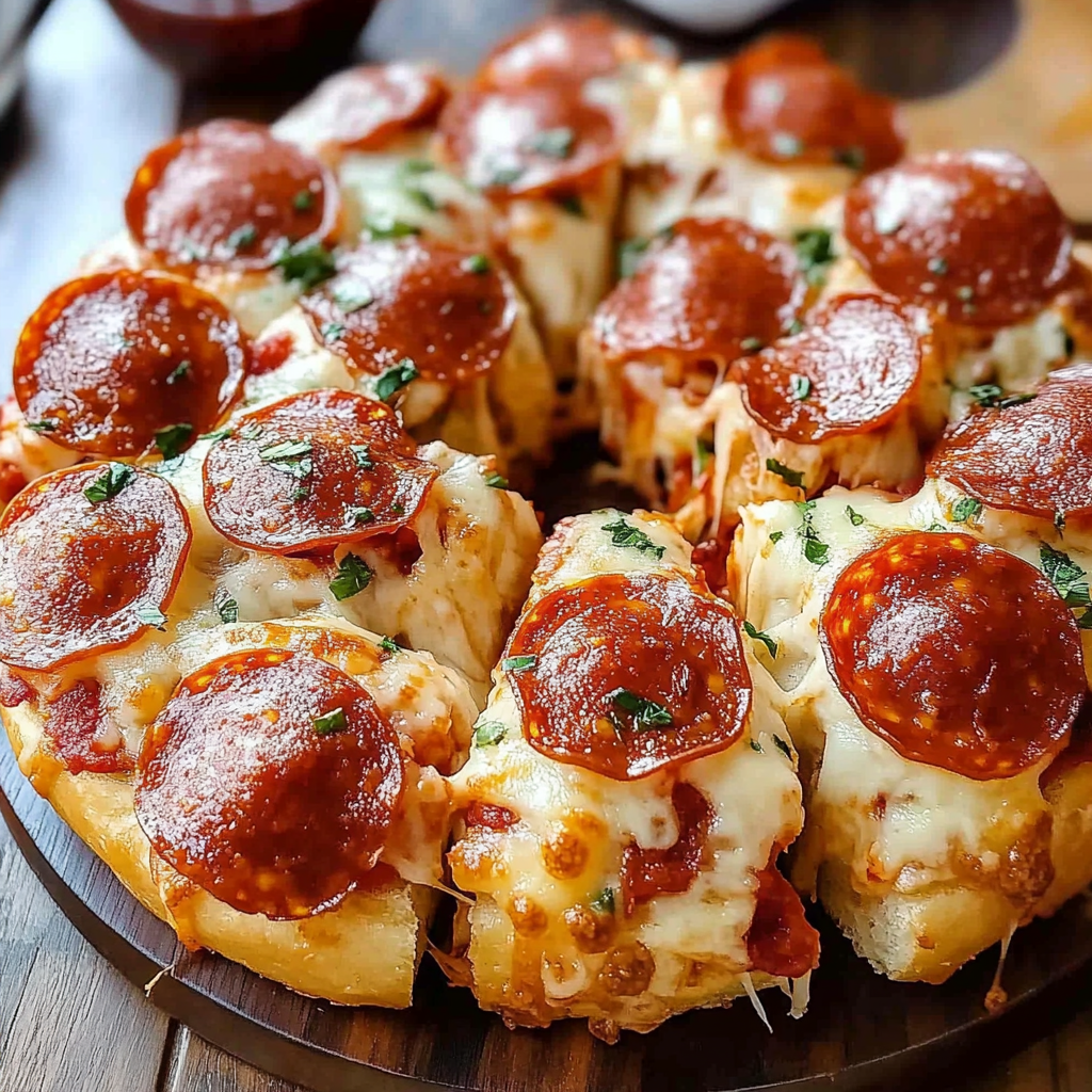 Recipe preparation for Pizza Monkey Bread Pepperoni