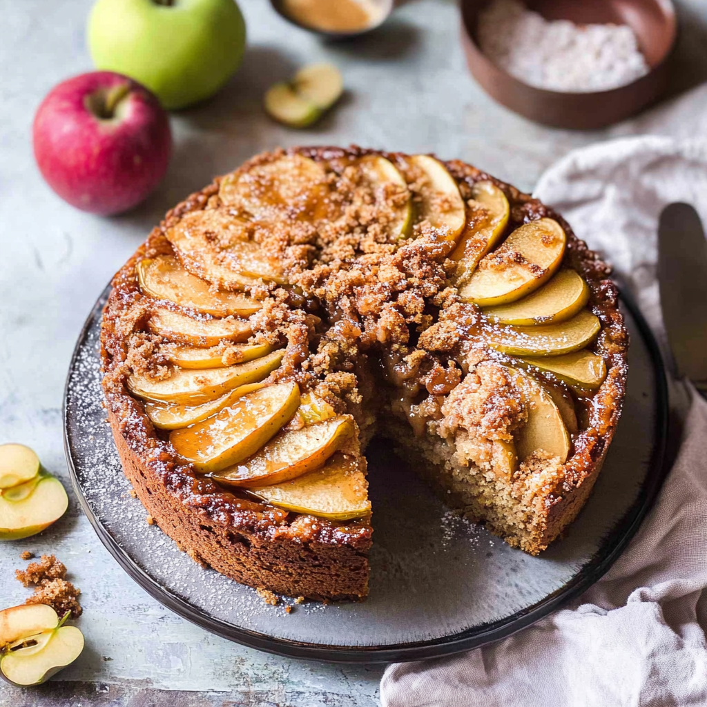 Recipe preparation for Vegan Apple Cake