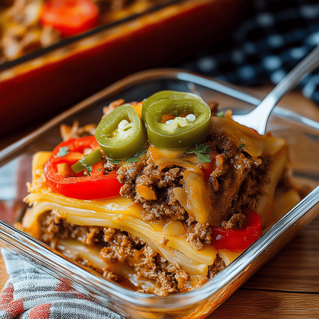 Recipe preparation for Southern Five Layer Beef Casserole