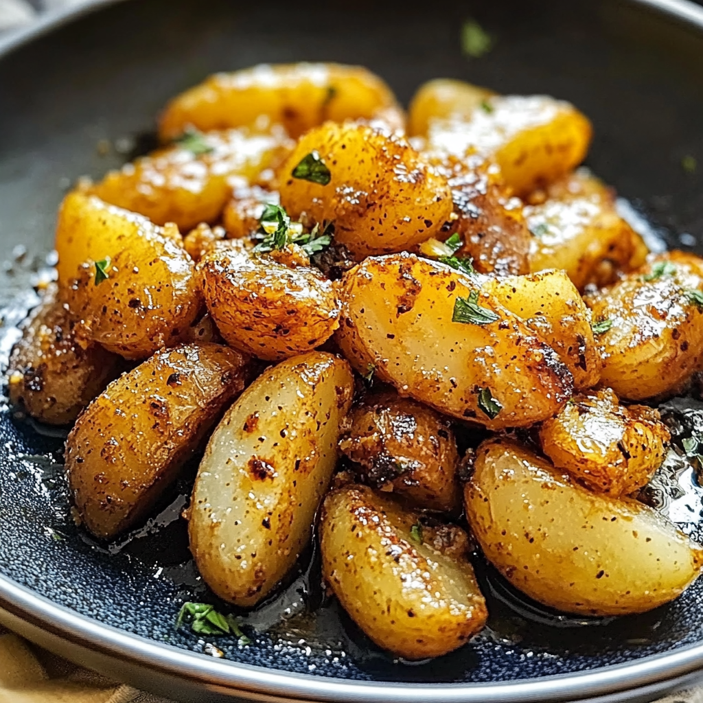 Recipe preparation for Honey Mustard Potatoes