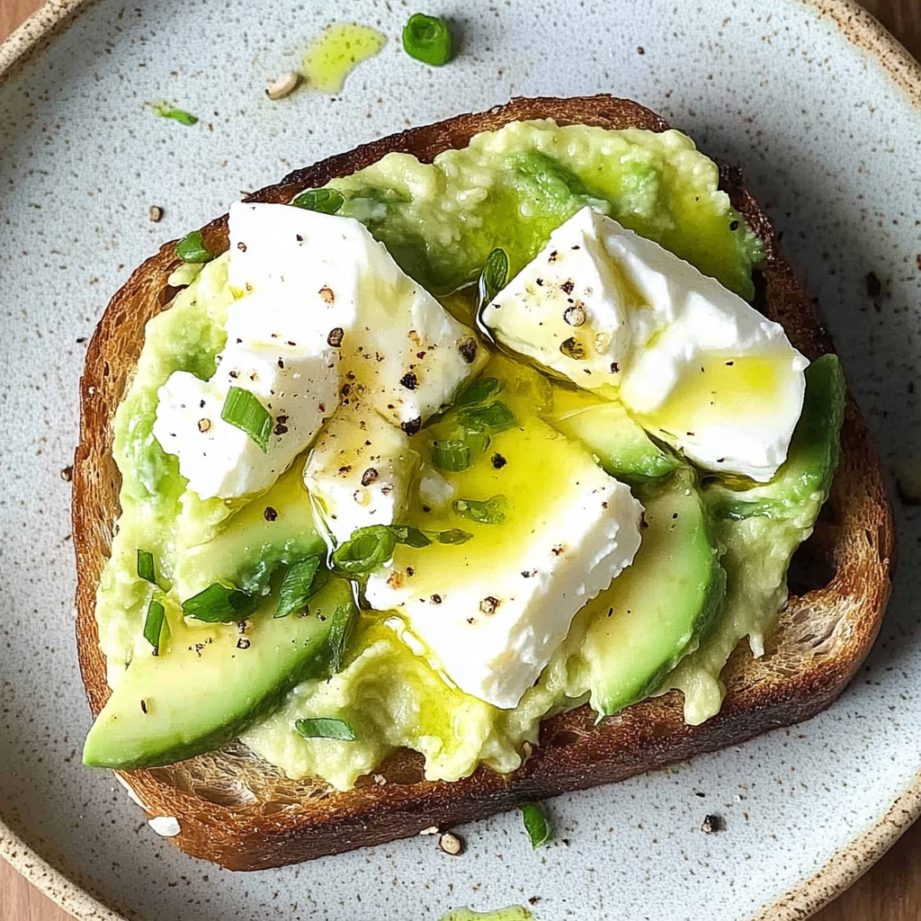Recipe preparation for Avocado and Feta Toast