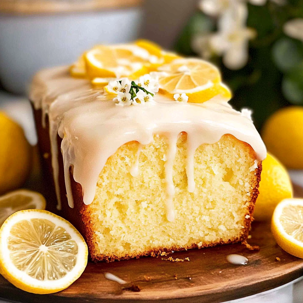 Recipe preparation for lemon bread with glaze