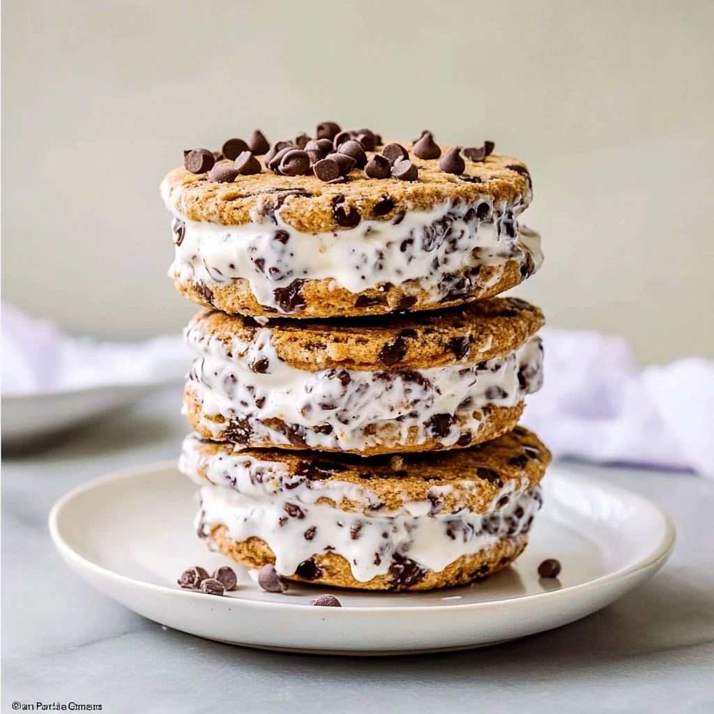 Recipe preparation for Cookie Ice Cream Sandwiches