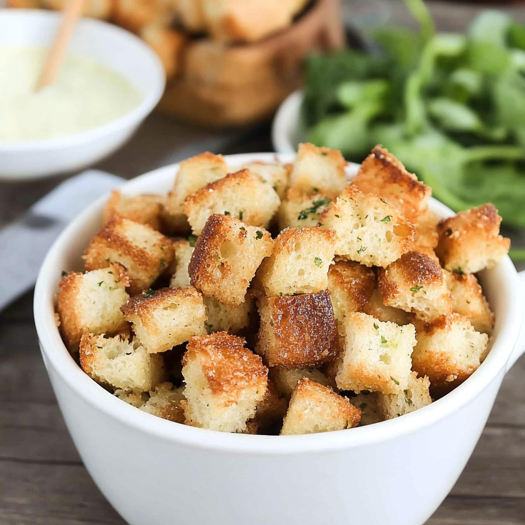 Recipe preparation for Homemade Croutons