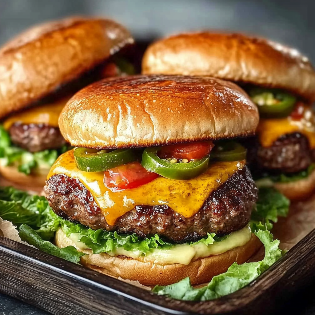 Recipe preparation for Southwest Burger Green Chiles