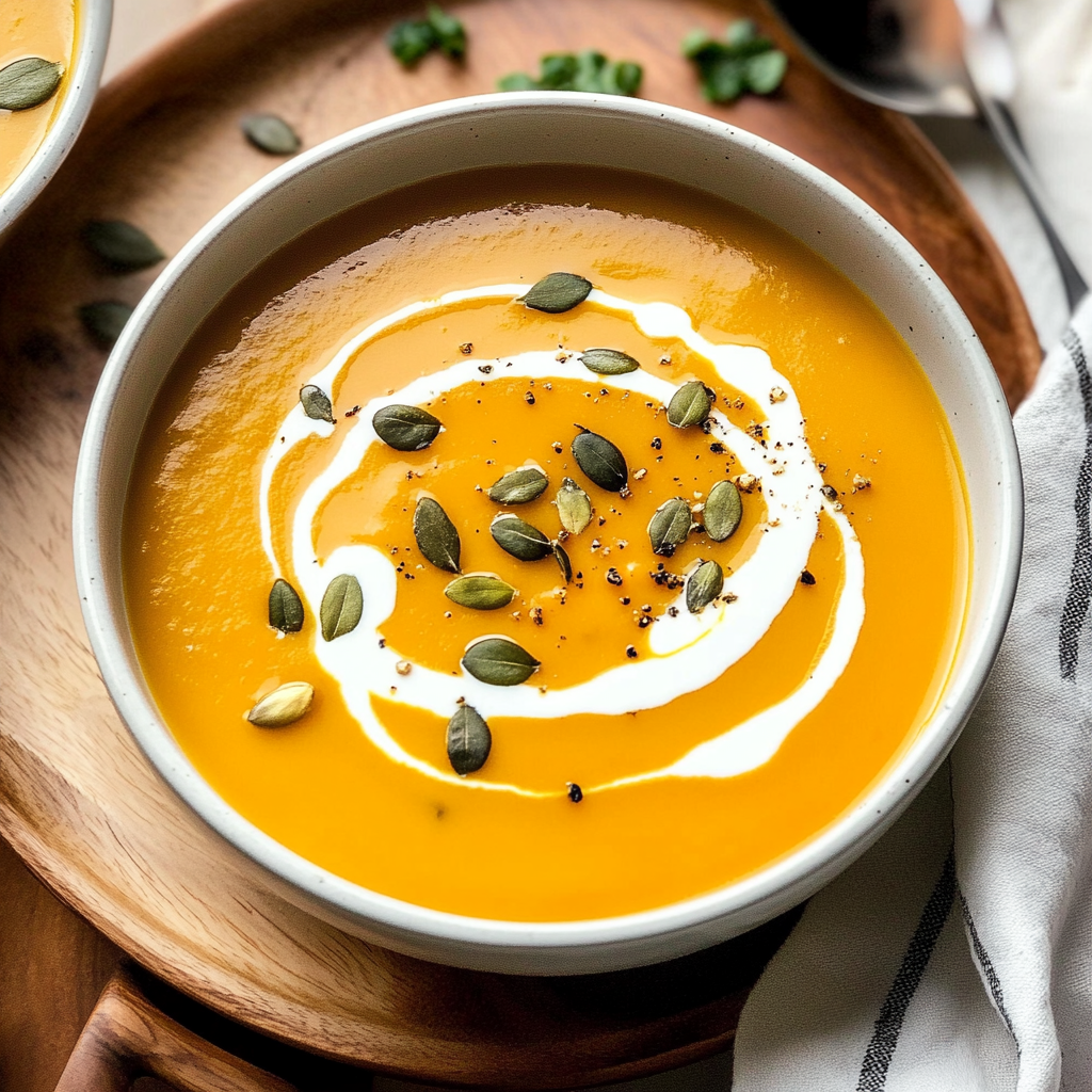 Recipe preparation for Curried Butternut Squash Soup