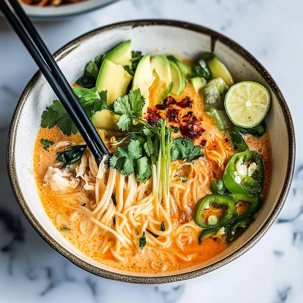 Recipe preparation for Spicy Coconut Curry Ramen