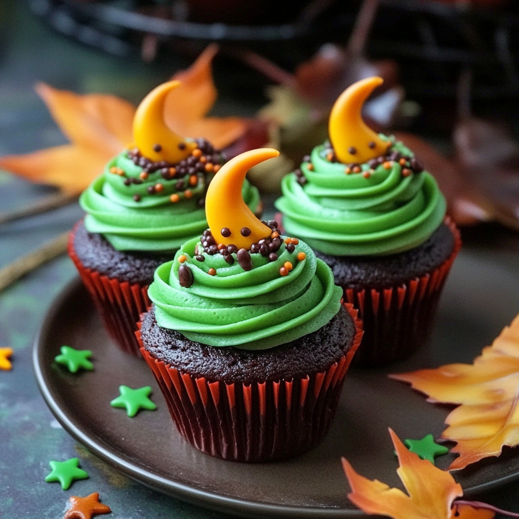 Recipe preparation for Halloween Cauldron Cupcakes