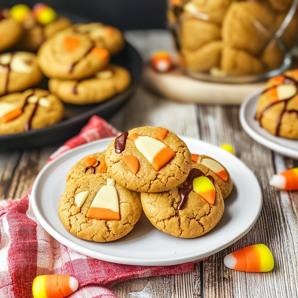 Recipe preparation for Candy Corn Peanut Butter Cookies