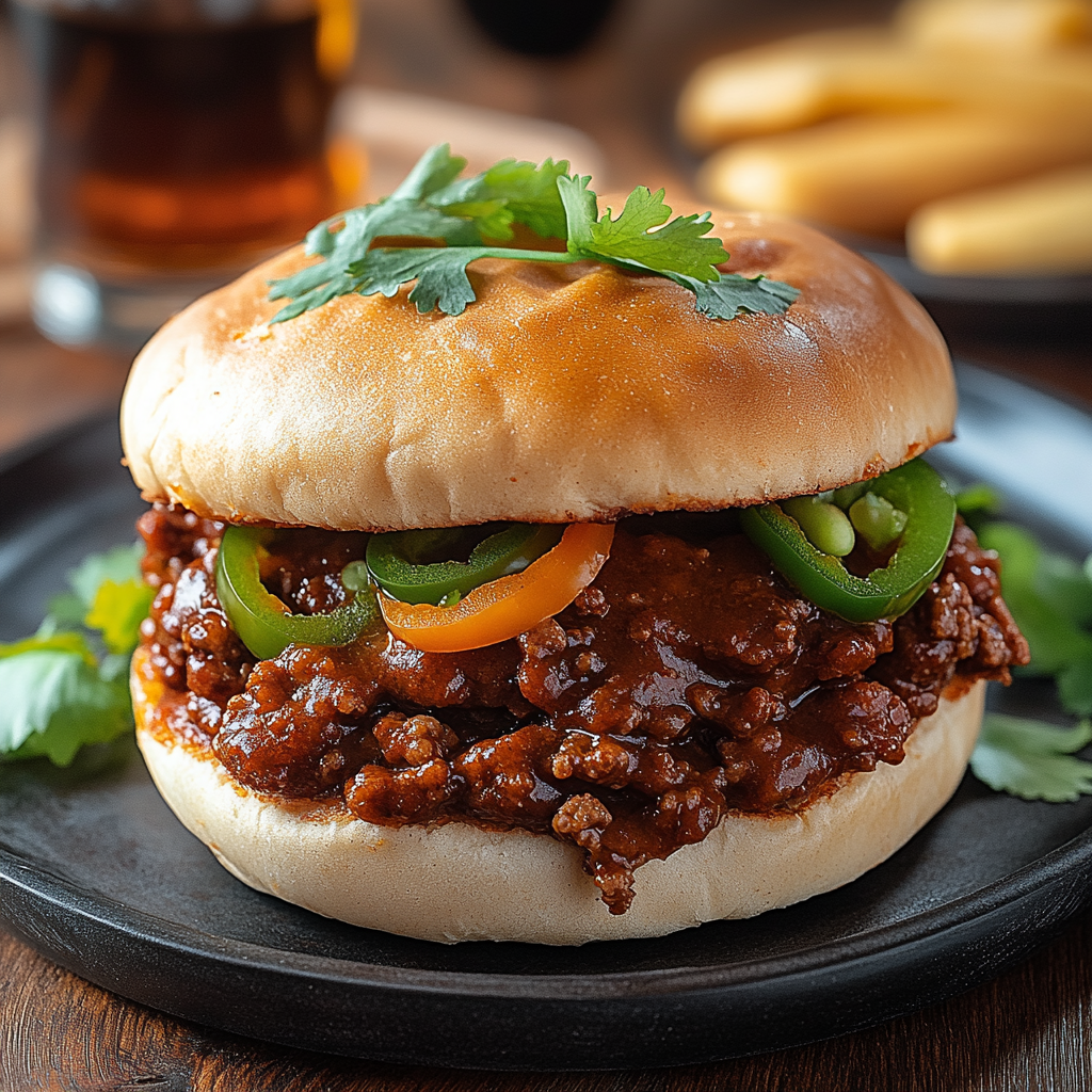 Recipe preparation for Beef Chorizo and Beer Sloppy Joes
