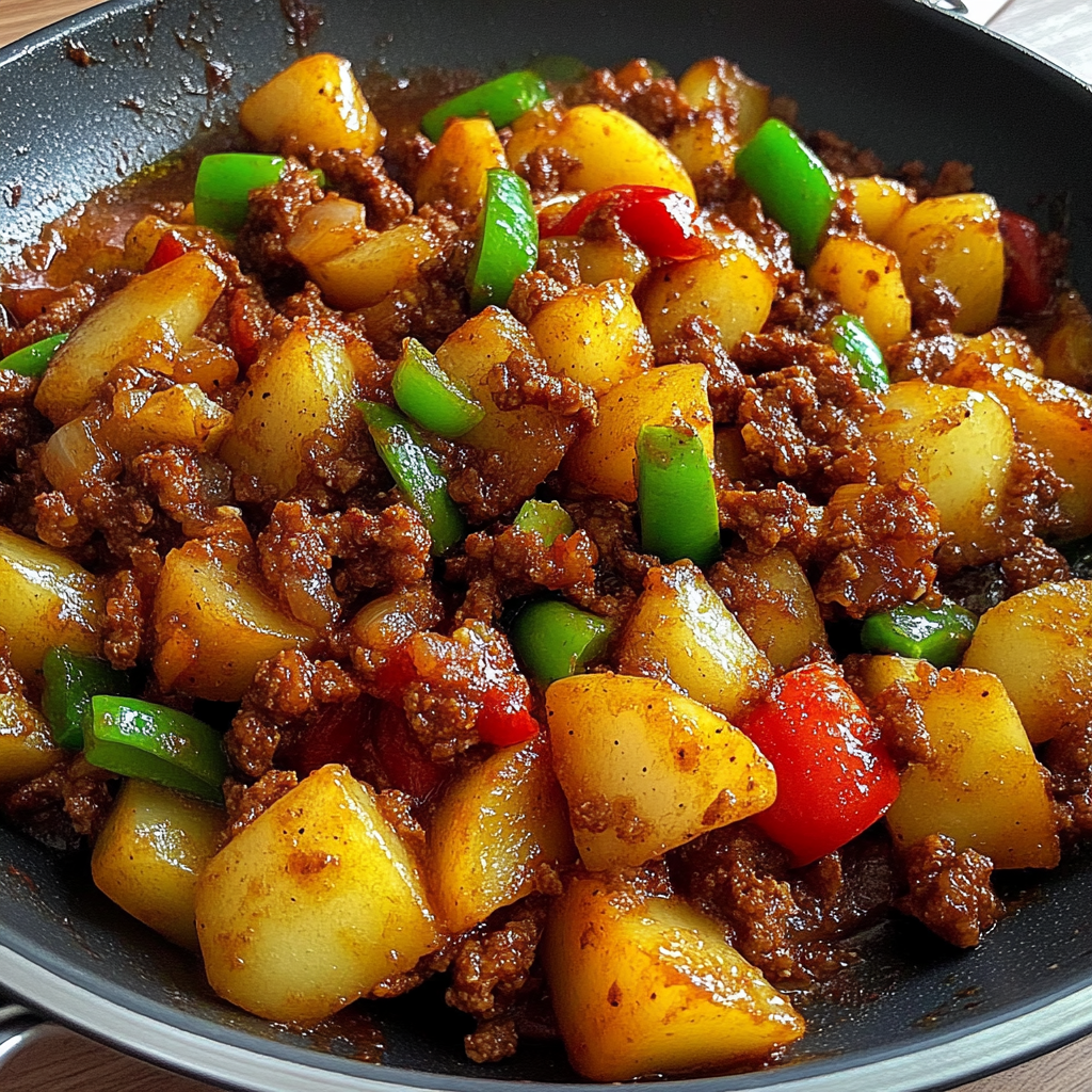 Recipe preparation for Stir-fried Potatoes Minced Meat