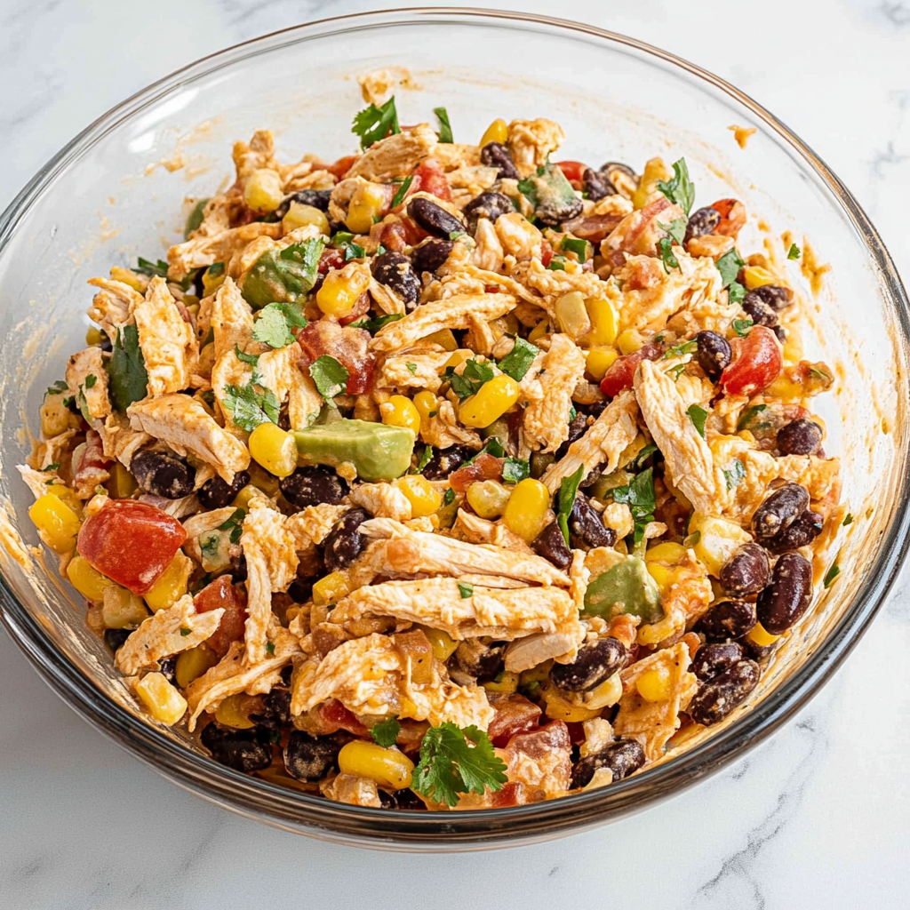 Recipe preparation for Southwest Chicken Salad