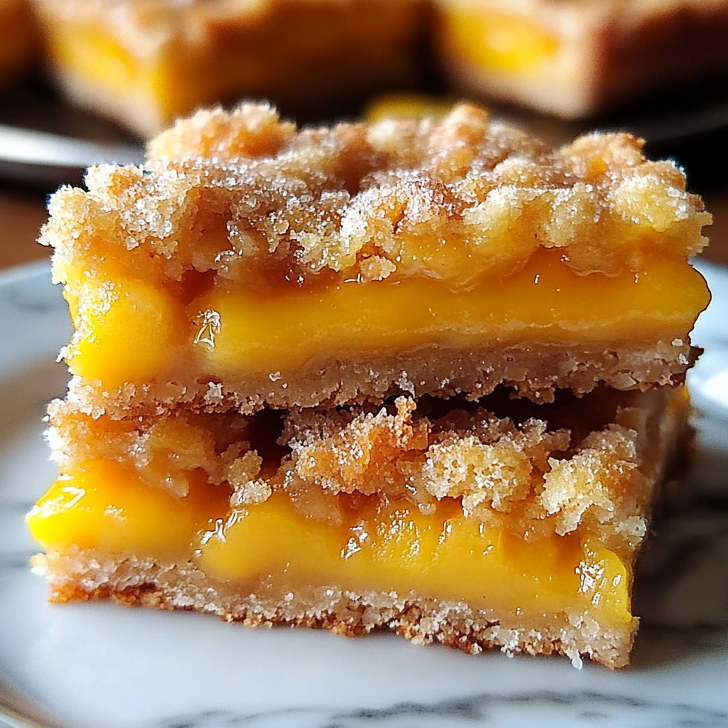 Recipe preparation for Heavenly Summer Peach Bars