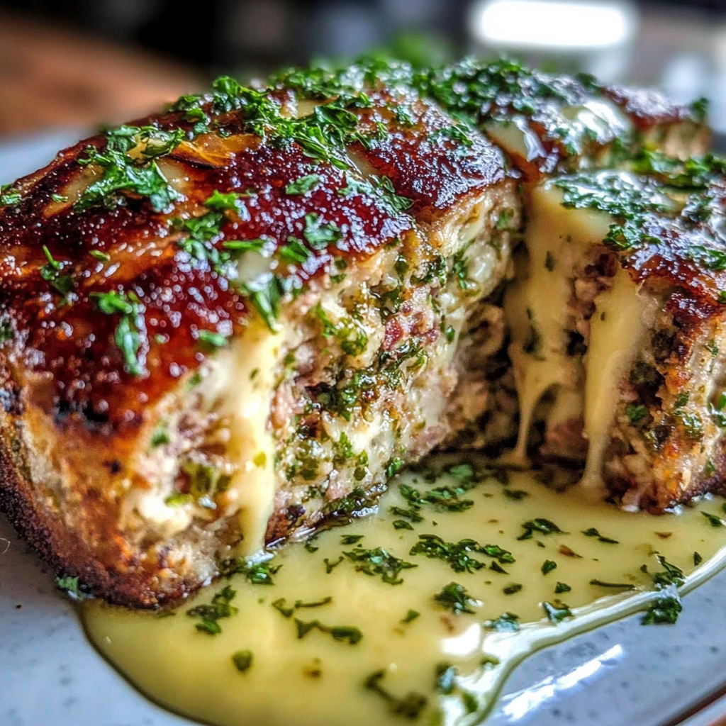 Recipe preparation for Garlic Parmesan Chicken Loaf