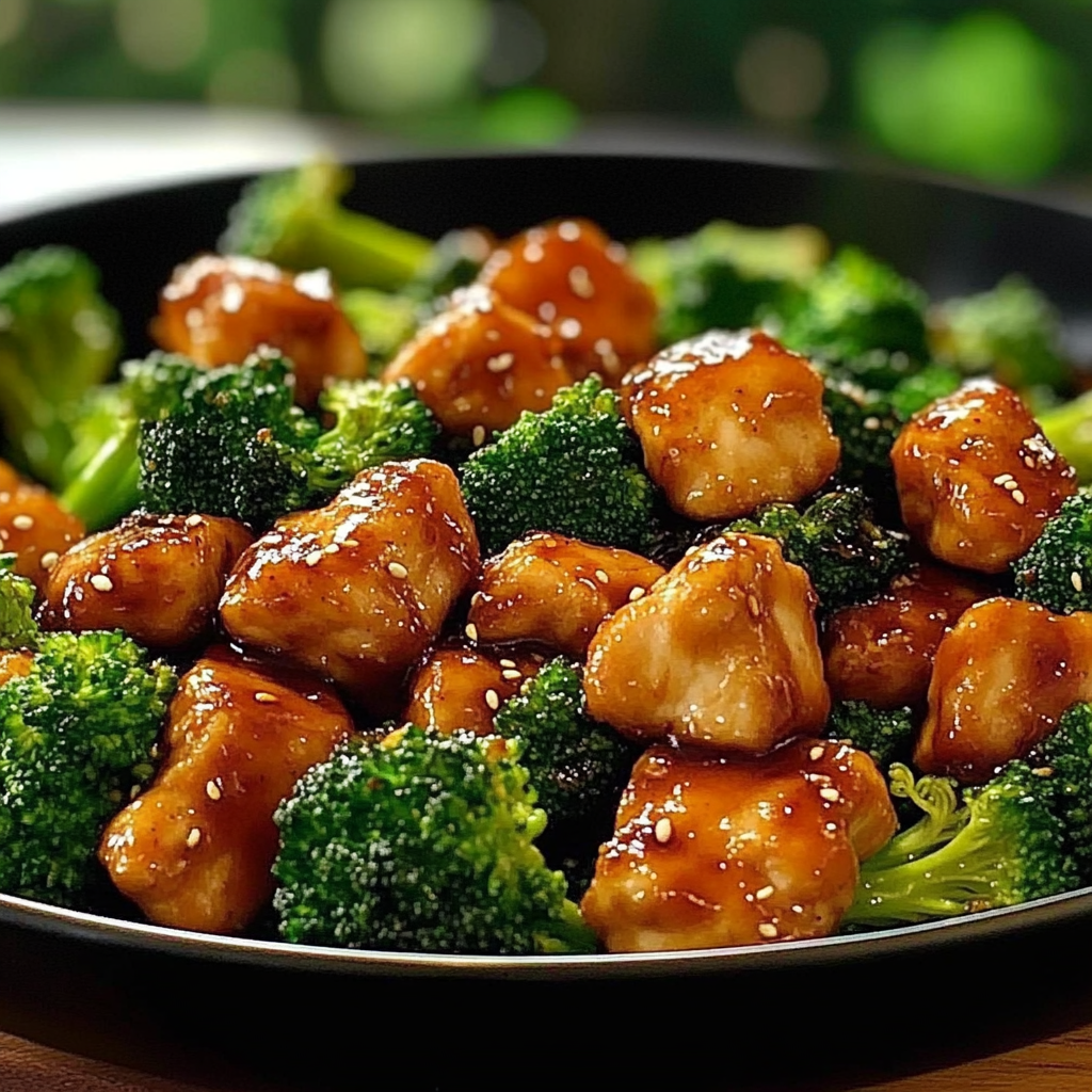 Recipe preparation for Honey Garlic Chicken Broccoli