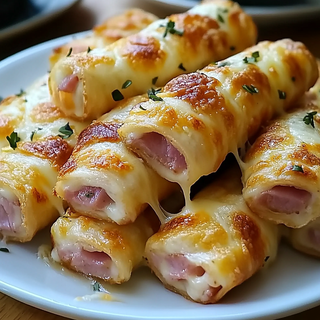 Recipe preparation for Ham and Cheese Sticks