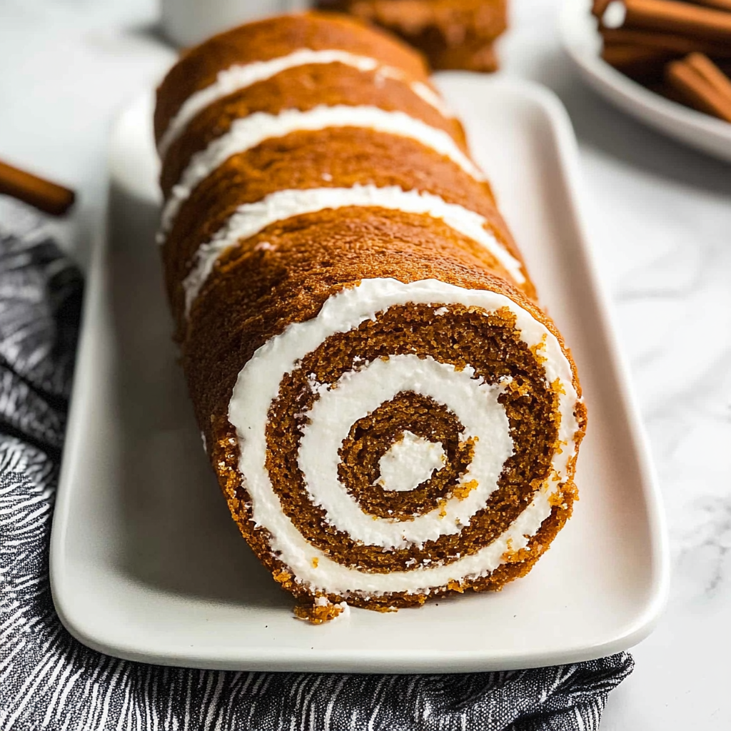 Recipe preparation for Easy Pumpkin Roll Recipe