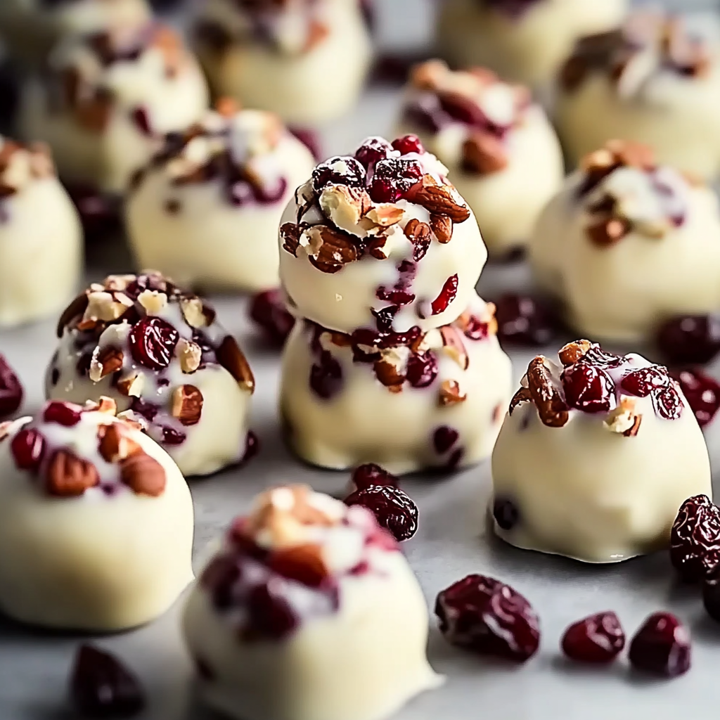 Recipe preparation for White Chocolate Cranberry Pecan Clusters